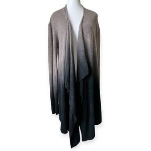 Barefoot Dreams L/XL Ombré Waterfall Front Long Sweater Bamboo Chic Lite (B1)